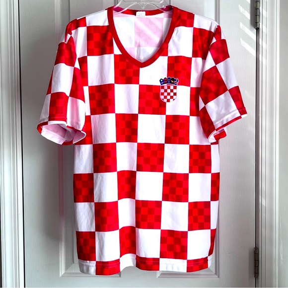 Other - Croatia Soccer Jersey Shirt Red White Block Checker Size M